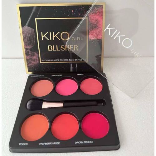 Kiko 6 Color HD Matte Pressed Blusher Palette