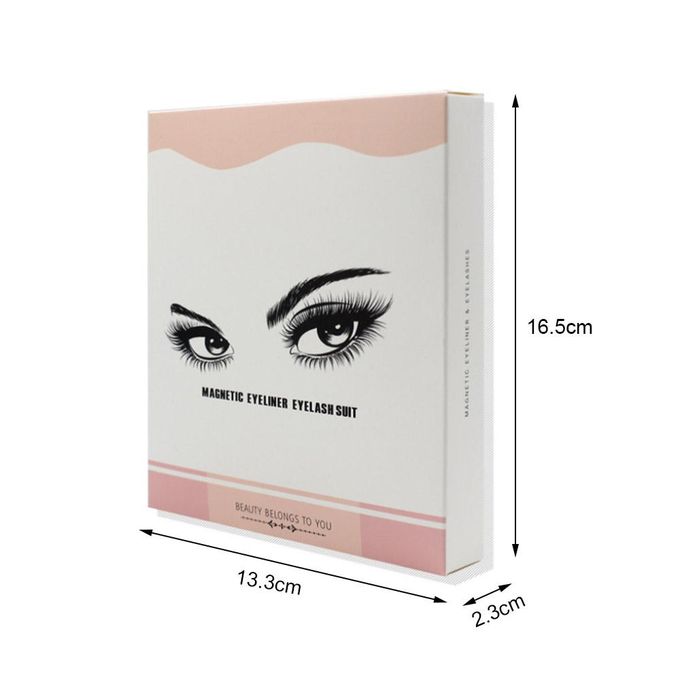 Magnetic False Eyelashes Set with Magnetic Liquid Eyeliner & 3Pairs Magnetic False Eyelashes Black Magnetic Fake Lashes for Eyelashes Extension Makeup Tools
