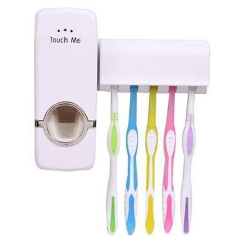 Toothpaste Dispenser + Toothbrush Holder Set- Assorted