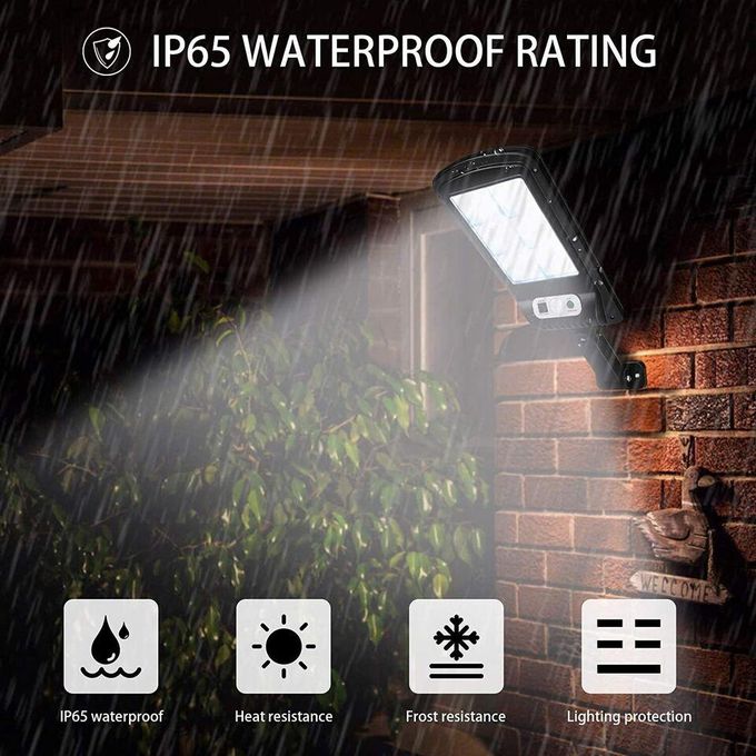 Solar Light 240 LED Solar Street Wall Light PIR Motion Sensor Waterproof Flood Lamp with Remote