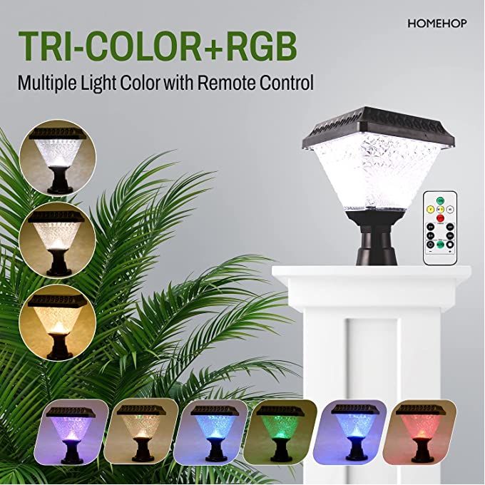 Solar LED Main Gate Light For Home Outdoor Garden Multicolor Lamp And Perimmeter Wall Lights