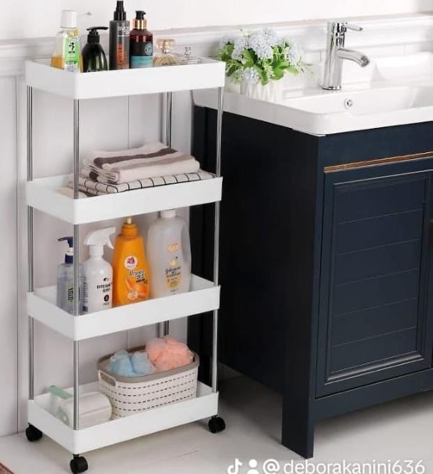 4-Layer Strong Storage Cart Utility Rolling Cart With Wheels