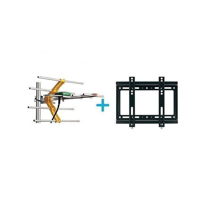 Phelistar Digital Tv Aerial With 10Meters Cable,14_43 Inch Strong TV Wall Mount Plus 4 Way Extention Cable