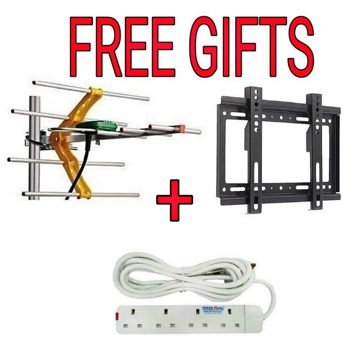 Phelistar Digital Tv Aerial With 10Meters Cable,14_43 Inch Strong TV Wall Mount Plus 4 Way Extention Cable