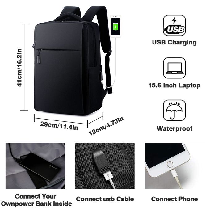 Fashion 16 Inch Laptop Backpack Bags With USB Waterproof
