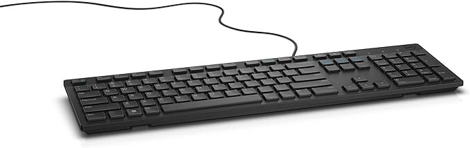 Dell Multimedia USB-A slim Keyboard-KB216 - UK (QWERTY) Refurbished - Black