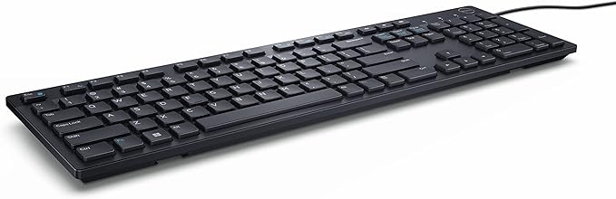 Dell Multimedia USB-A slim Keyboard-KB216 - UK (QWERTY) Refurbished - Black