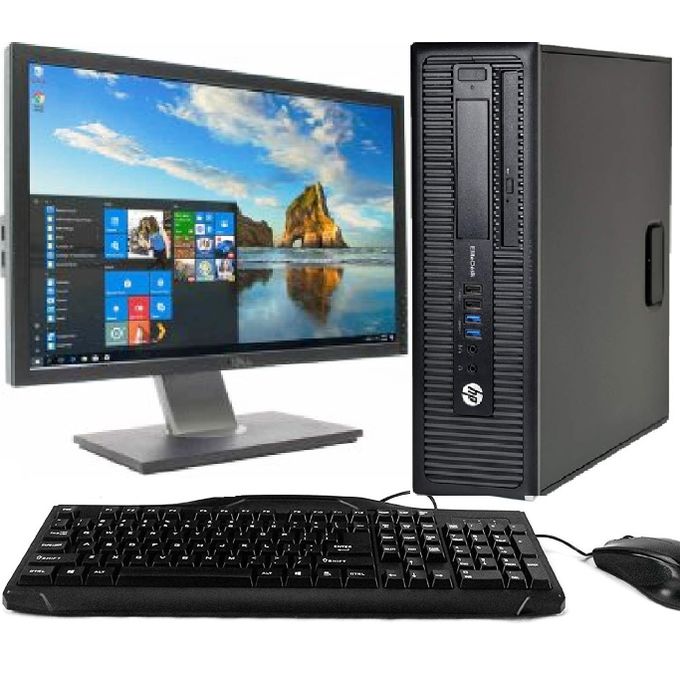HP Refurbished EliteDesk 800 G1 Core I3 8GB RAM 500GB HDD  2.4GHz SFF Desktop + 19" Monitor