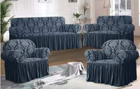 hot selling  offer grey modern turkish loose covers set for seven seater :3:2:1:1  which includes 2 one seater 2 two seater 3 one seater available in a variety of colours made with soft fabric for maximum confort and quality linen with 3 months warranty