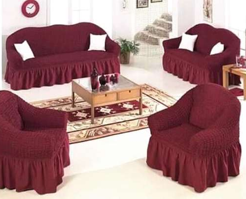 valentines offer two seater loose covers available in grey and maroon fit for all sizes  with astrechy, confortable high quality linen to provide service for a long time available with a three month warranty