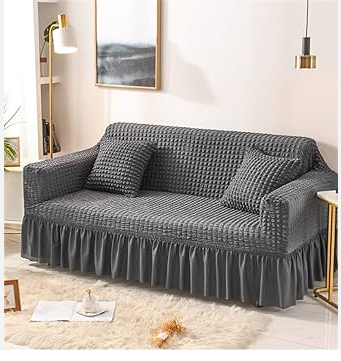 valentines offer two seater loose covers available in grey and maroon fit for all sizes  with astrechy, confortable high quality linen to provide service for a long time available with a three month warranty