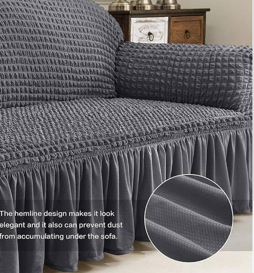 HOT KILIMALL SALES OFFER!!!! modern turkish gray strechable loose covers for 7 seater set 3:2:1:1 with confortable  high quality fabric  with three months warranty