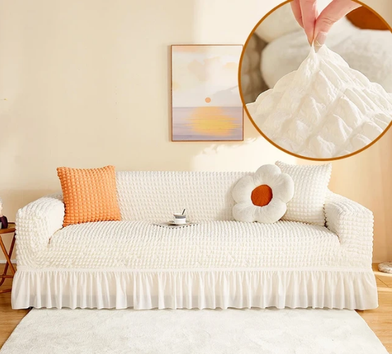 HOT KILLIMALL  SALES creamy white beautiful turkey stretcy loose covers with 3 months warranty, fit for all sizes of house sofa  furnitures  available for 7 seater: 3:2:1:1