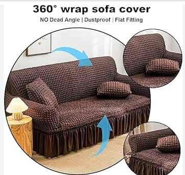 AMAZING HOT SALES!!! chocolate brown loose covers suitable for 7 seater set: 3:2:1:1  with stretchy fabric and durable, washable high quality confortable fabric available with 3 months