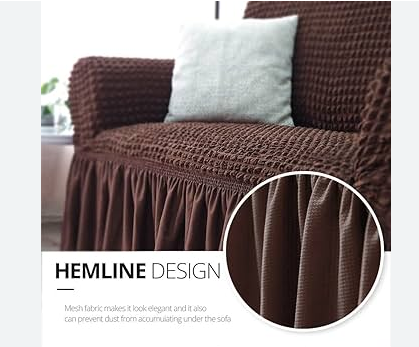 AMAZING HOT SALES!!! chocolate brown loose covers suitable for 7 seater set: 3:2:1:1  with stretchy fabric and durable, washable high quality confortable fabric available with 3 months