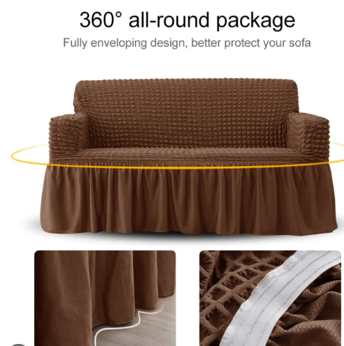 AMAZING HOT SALES!!! chocolate brown loose covers suitable for 7 seater set: 3:2:1:1  with stretchy fabric and durable, washable high quality confortable fabric available with 3 months