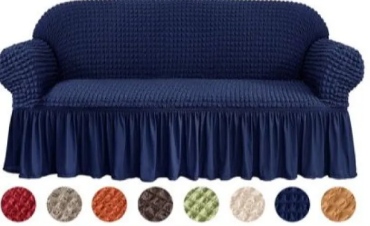 MEGA OFFER !!! modern turkish blue loose covers made with high quality linen to provide service for long  available for 3:1:1 seater at discounted price with warranty