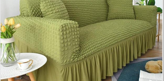 Big discounts on modern turkish  high quality green loose covers made for 7 seater sofa (ie) 3:2:1:1 with warranty