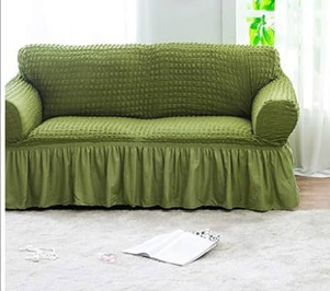 Big discounts on modern turkish  high quality green loose covers made for 7 seater sofa (ie) 3:2:1:1 with warranty