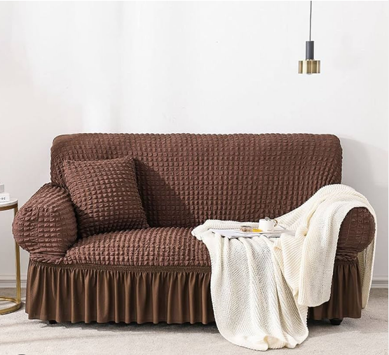 MEGA OFFER !!! modern turkish blue loose covers made with high quality linen to provide service for long  available for 3:1:1 seater at discounted price with warranty
