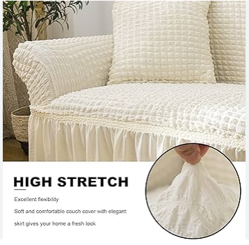 MEGA OFFER !!! modern turkish blue loose covers made with high quality linen to provide service for long  available for 3:1:1 seater at discounted price with warranty