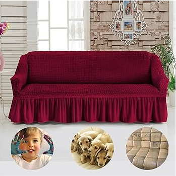 MEGA OFFER !!! modern turkish blue loose covers made with high quality linen to provide service for long  available for 3:1:1 seater at discounted price with warranty