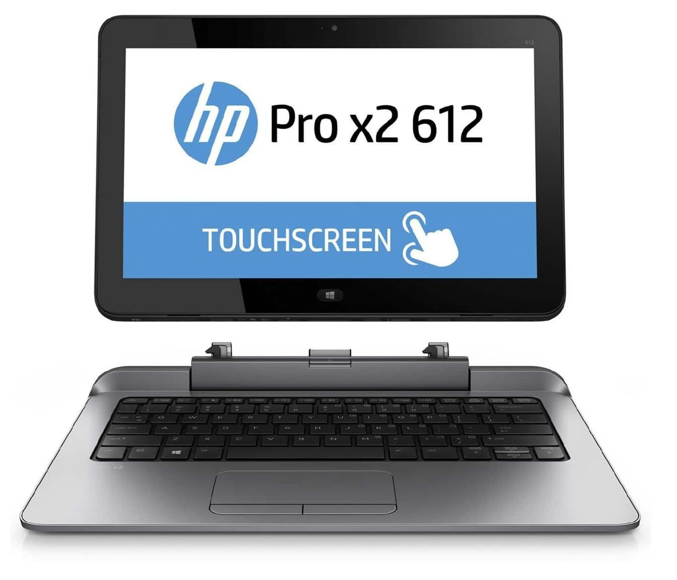 Touchscreen Refurbished hp Laptop Hp Pro X2 612 G1 2 in 1 Core i3 4th Gen 4gb 256gb 12.5" backlight Keyboard Windows 10 Notebook Black Refurbished Hp Laptop Computer