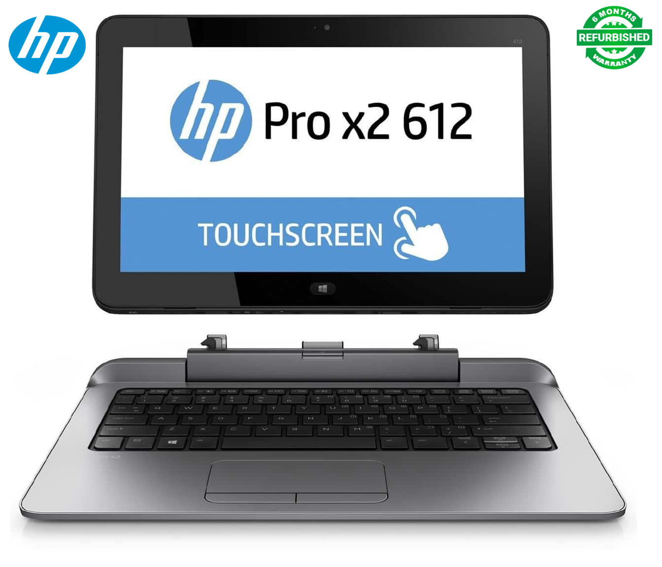 Touchscreen Refurbished hp Laptop Hp Pro X2 612 G1 2 in 1 Core i3 4th Gen 4gb 256gb 12.5" backlight Keyboard Windows 10 Notebook Black Refurbished Hp Laptop Computer