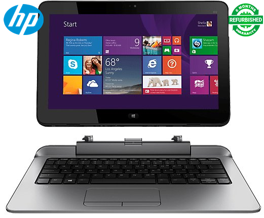Touchscreen Refurbished hp Laptop Hp Pro X2 612 G1 2 in 1 Core i3 4th Gen 4gb 256gb 12.5" backlight Keyboard Windows 10 Notebook Black Refurbished Hp Laptop Computer