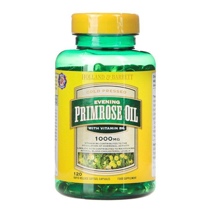 H&B EVENING PRIMROSE OIL WITH VITAMIN B6 120 RAPID RELEASE CAPSULES