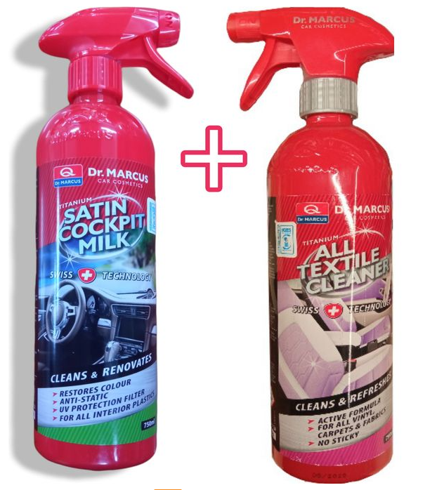 Dr. Marcus Satin Cockpit Milk + All Textile Cleaner - Interior Dashboard Cleaner Polish & Shine