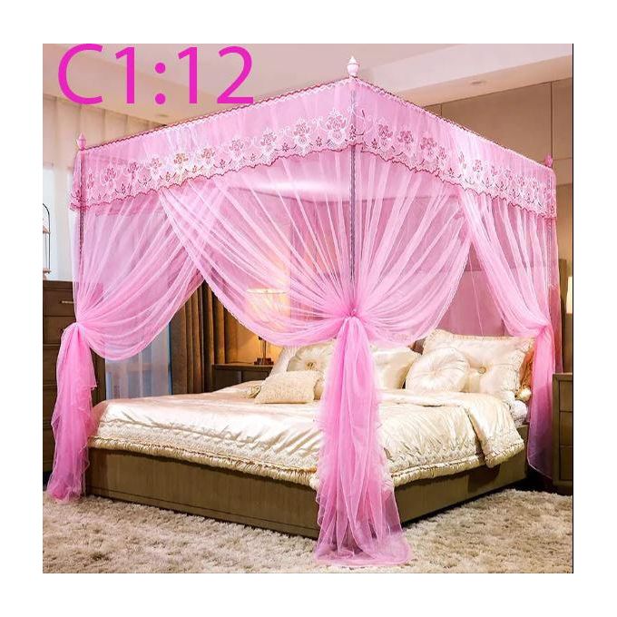 4 Stands Mosquito Repellent Tent Bedding Accessories Canopy Bed Curtain Full Bed Princess Bedroom Decoration