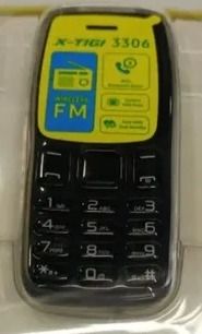 X TIGI tiny mobile phone 3306 dual sim wireless FM radio with bluetooth featured phone