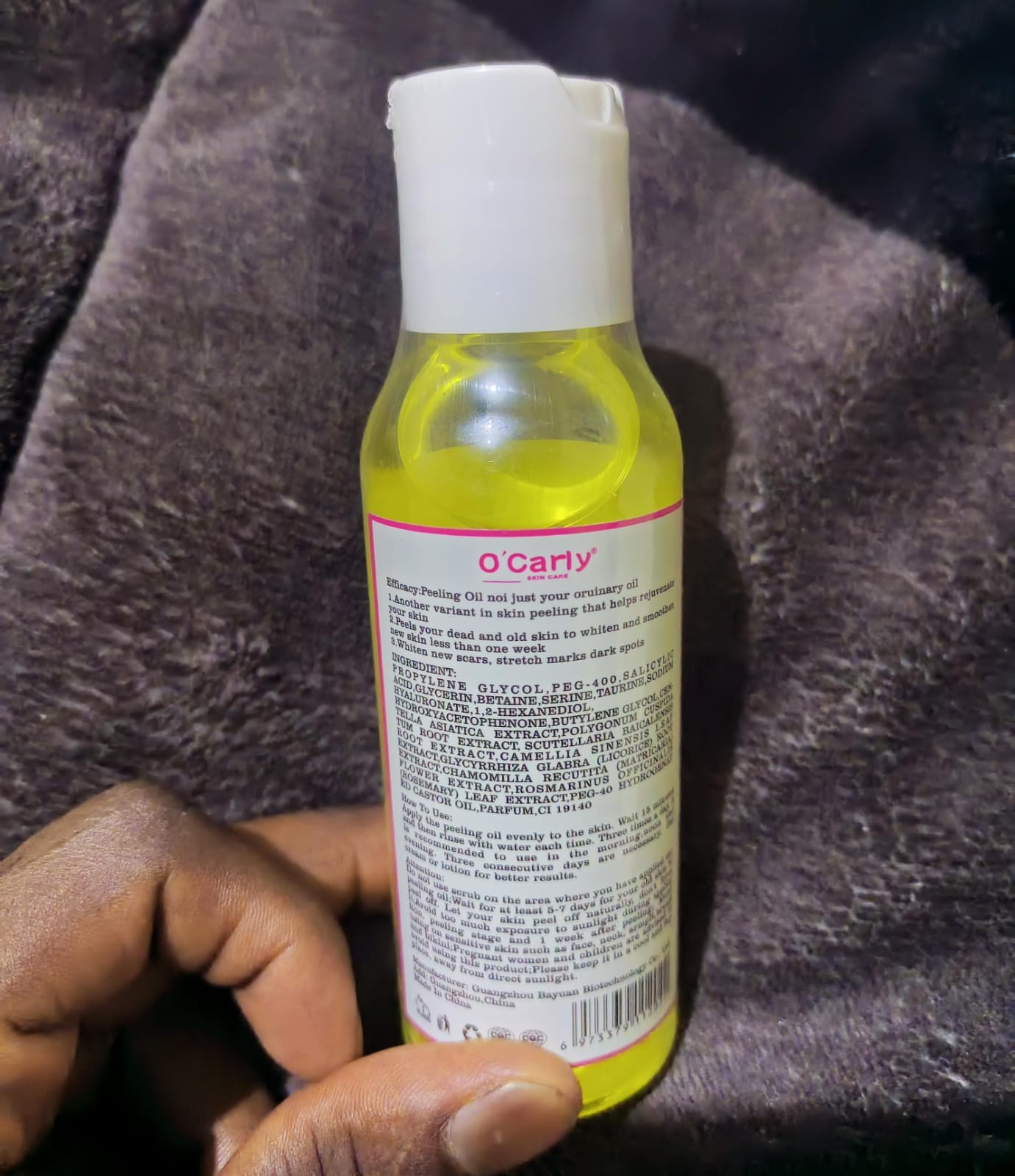 Peeling oil Extra Strong Yellow Peeling Oil skin whitening scars remover,stretch marks remover,dark spots remover,skin repair oil 110ml