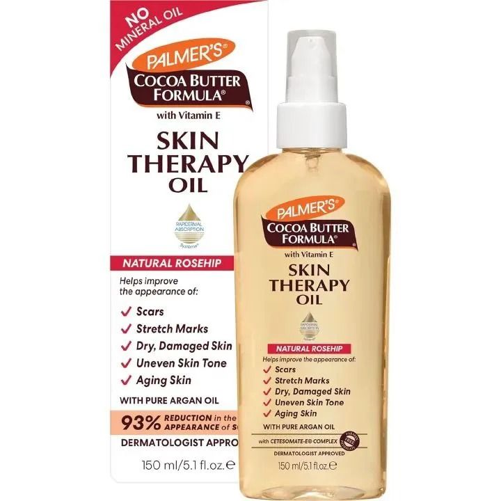 Palmer's Cocoa Butter Formula with vitamin E Skin Therapy Oil (rosehip Fragrance)150ml Dermatologist Tested Formulated with an exclusive blend of Pure Argan Oil scar remover,stretch marks Body Oil
