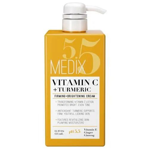 Medix 5.5 Vitamin C Cream Face and Body Lotion Moisturizer Anti Aging Skin Care Firming and Brightening,Diminishes The Look Of Uneven Skin Tone,Age Spots and Sun Damaged Dry Skin 15 Fl Oz 444ml