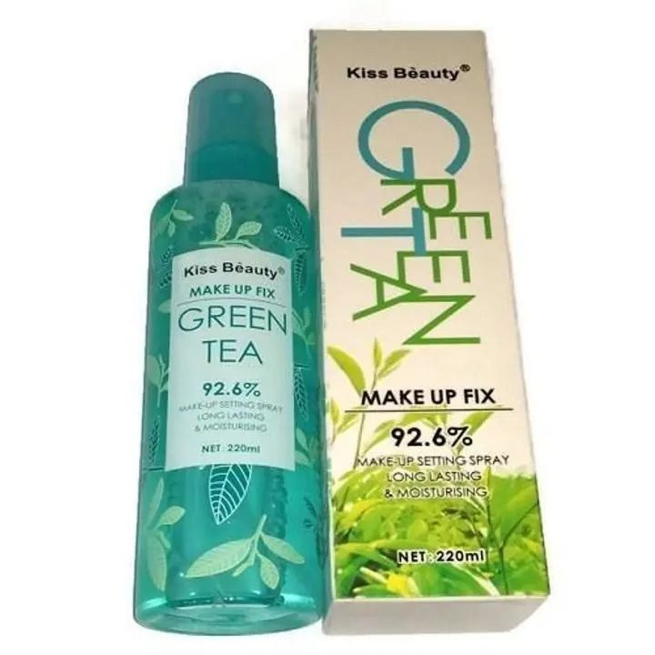 Kiss Beauty Make Up Fix Setting Spray Moisturizing With Green Tea  92.6% make up setting spray with long lasting and mouisturizing Setting Spray 220ml