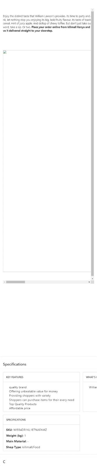 William Lawson's William Lawson's Scotch Whisky - 1l