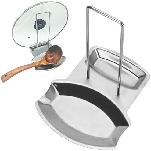 Stainless Steel Pan Pot Cover Lid Rack Stand Kitchen Organizer Spatula Holder Spoon Rest Pot Lid Shelf Kitchen Accessories