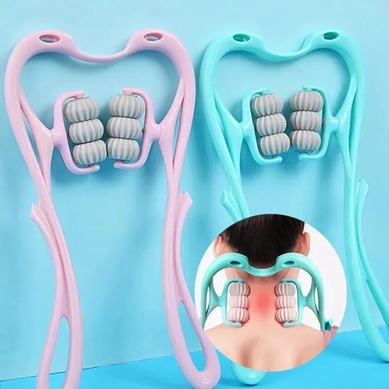 Neck Massager Roller for Targeted Neck Pain Relief - Handheld Massager with 6 Balls for Deep Tissue Massage in Neck, Back, and Shoulders