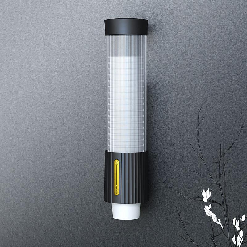 Cup Dispenser, Wall Mount Water Cooler Cup Dispenser fits 4-7 oz Disposable Paper and Plastic Cups, Pull Type Cup Holder for Bathroom, Office, Break Room, Gym, White.