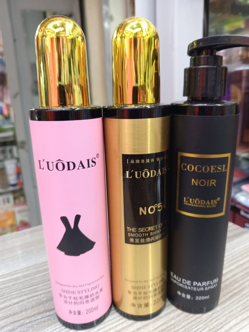 Luodais NO.5 Shine Hair Spray Perfume For Human Hair/Wigs/Weaves 220ml