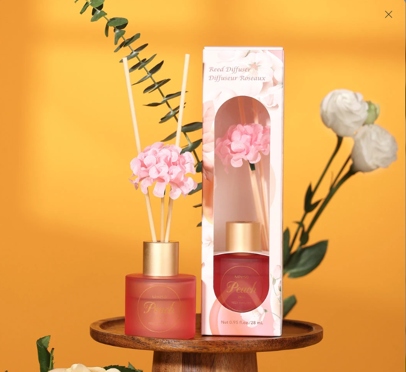 Encounter PEACH SCENT Series Reed Diffuser transforming your home/office into a fragrant garden of joy and serenity