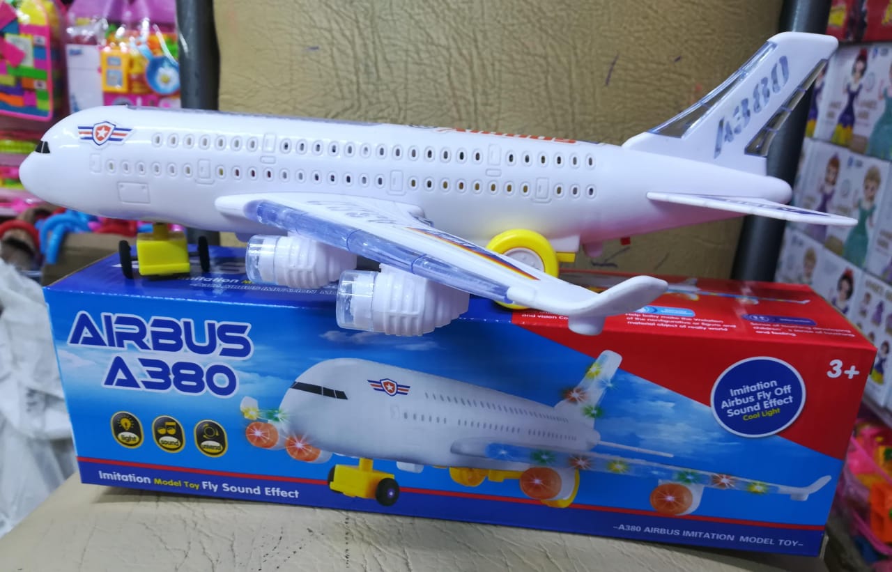 PROMOTION..Generic Novel Music Universal Airbus A380 Plane Model Toy Vehicles.