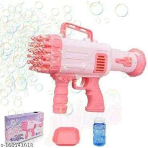 Bubble Toy Machine Gun For All Kids/ Party Bubble Gun..The 32 hole gattling bubble machine gun is Unisex and suitable for 1 year Compact structure,  easy to use Stimulate active games and develop hand