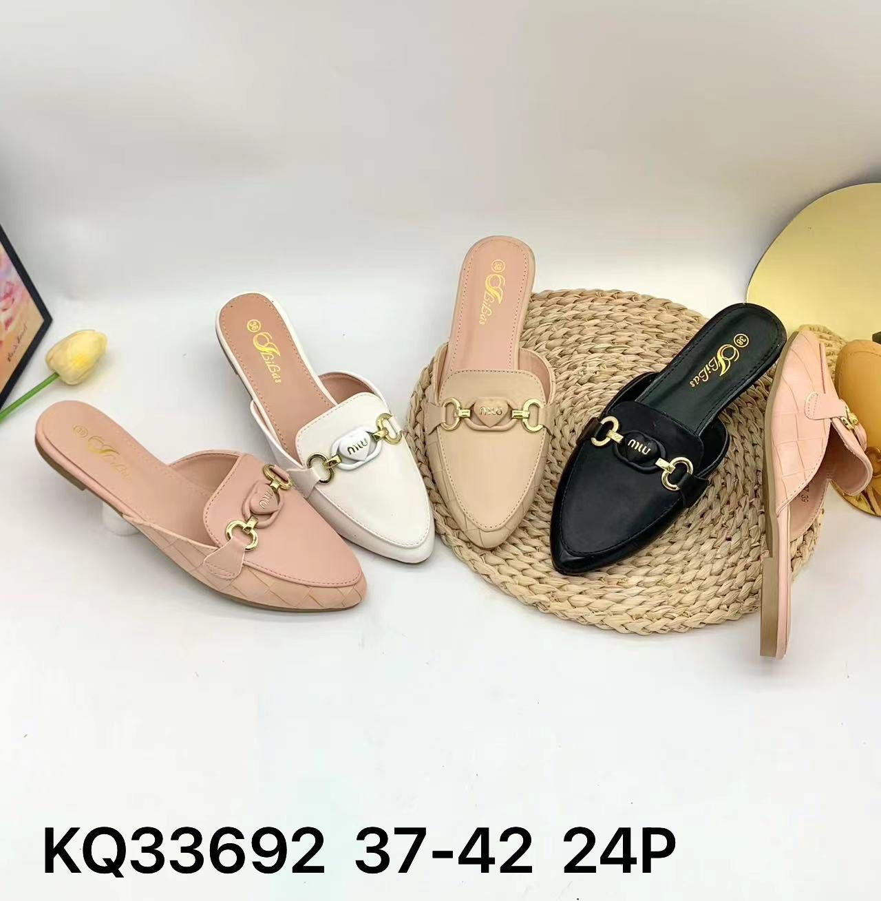 women flat breathable comfortable ladies half closed pointed toe dolly shoes for women and girls