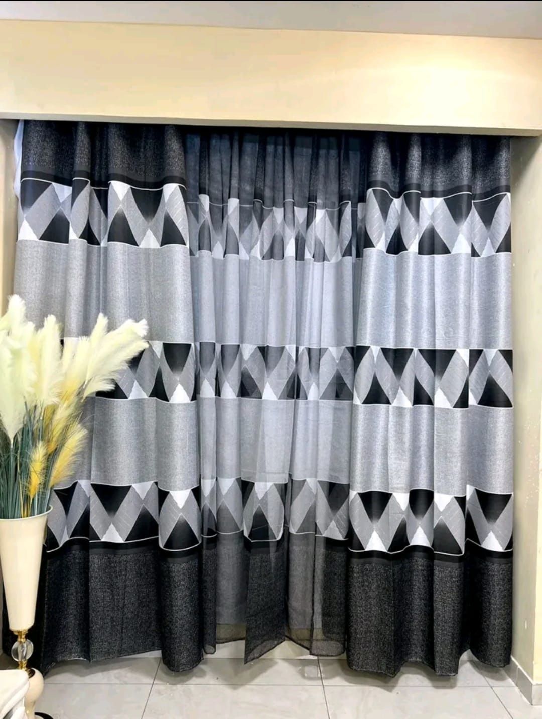 Generic Curtain  2pcs [1.5M+1.5M]+1pc Shear-3PCS Set