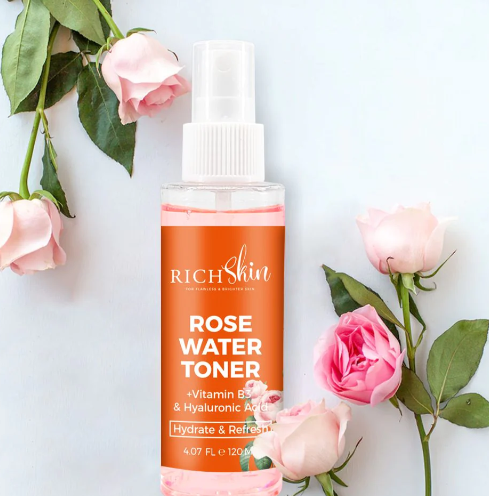 Rich skin rose water toner