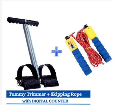 Tummy Trimmer Quality Portable Trimmer+skipping Rope  with digital counter