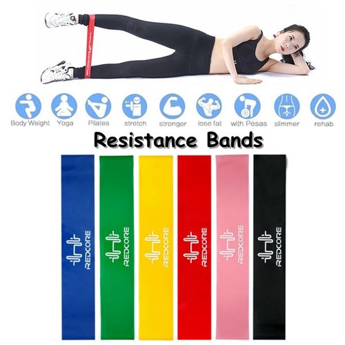 5 piaces Resistance Band Yoga Exercise Gym Fitness Heavy Duty Latex Stretching Loop Belt Elastic Band Workout Strength Pilates